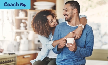 Couple drinking coffee