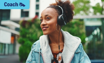 Woman with headphones