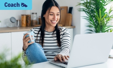 Woman using laptop